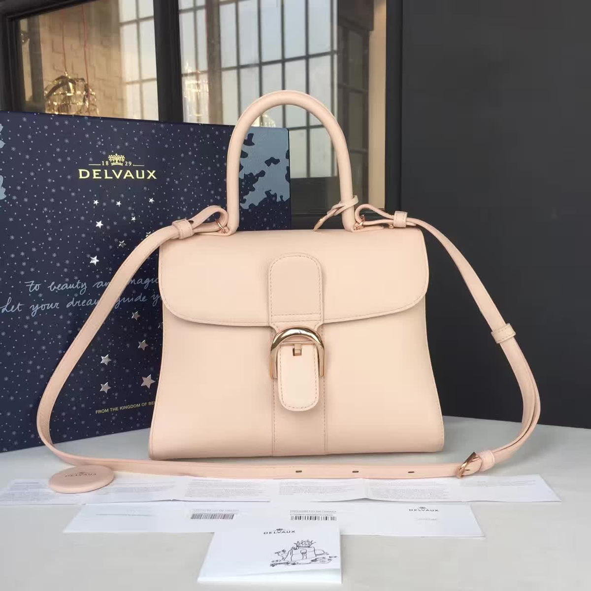 Delvaux pale pink mini brillant satchel  23cm x 19 cmx 13 cm