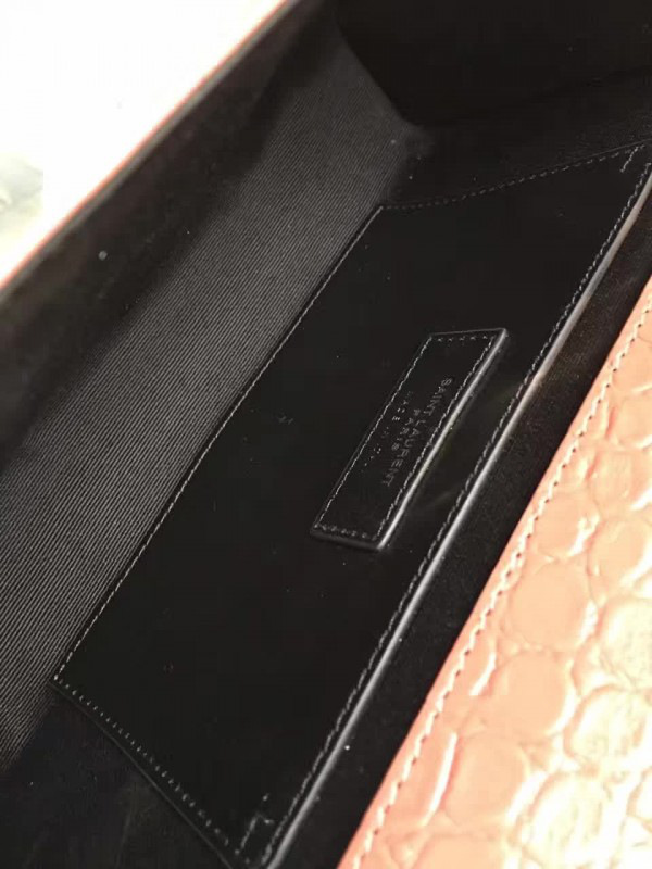 Y51 monogram kate silver tassel in embossed crocodile shiny leather 5046 24cm x 14.5cm x 5.5cm