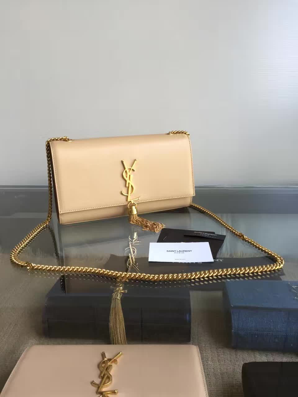 Y51 monogram kate with gold tassel 5062 24cm x 14cm x 4.5cm