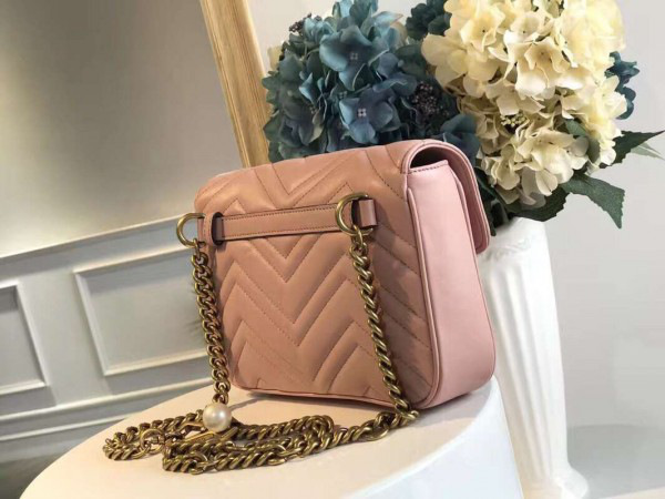 Gvc*1 marmont bag pink 2638  21.5*18*5cm