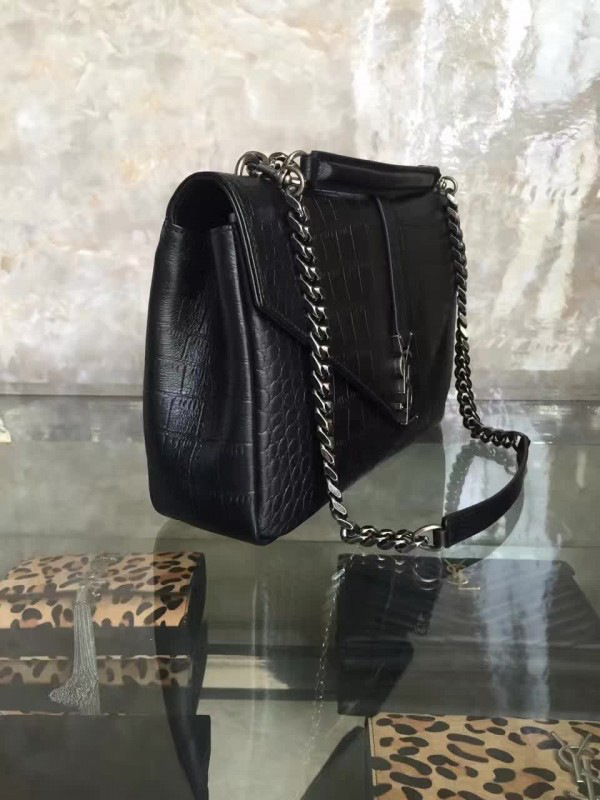 Y51 monogram college in embossed crocodile shiny leather  5106 32cm x 20cm x 8.5cm