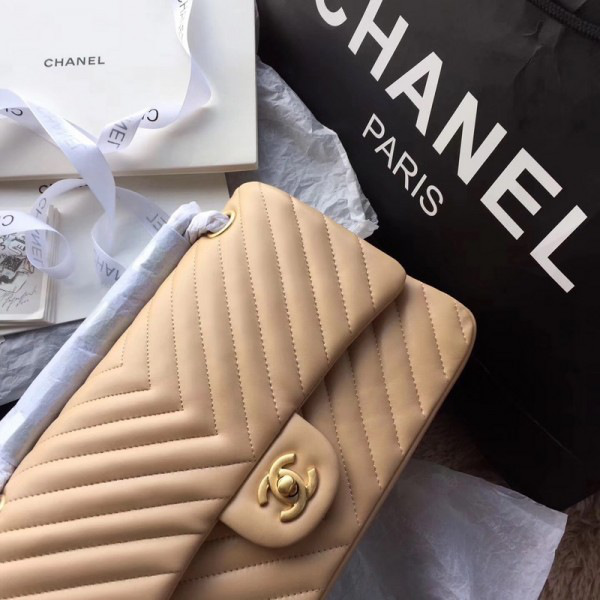 Ch**el classic handbag beige