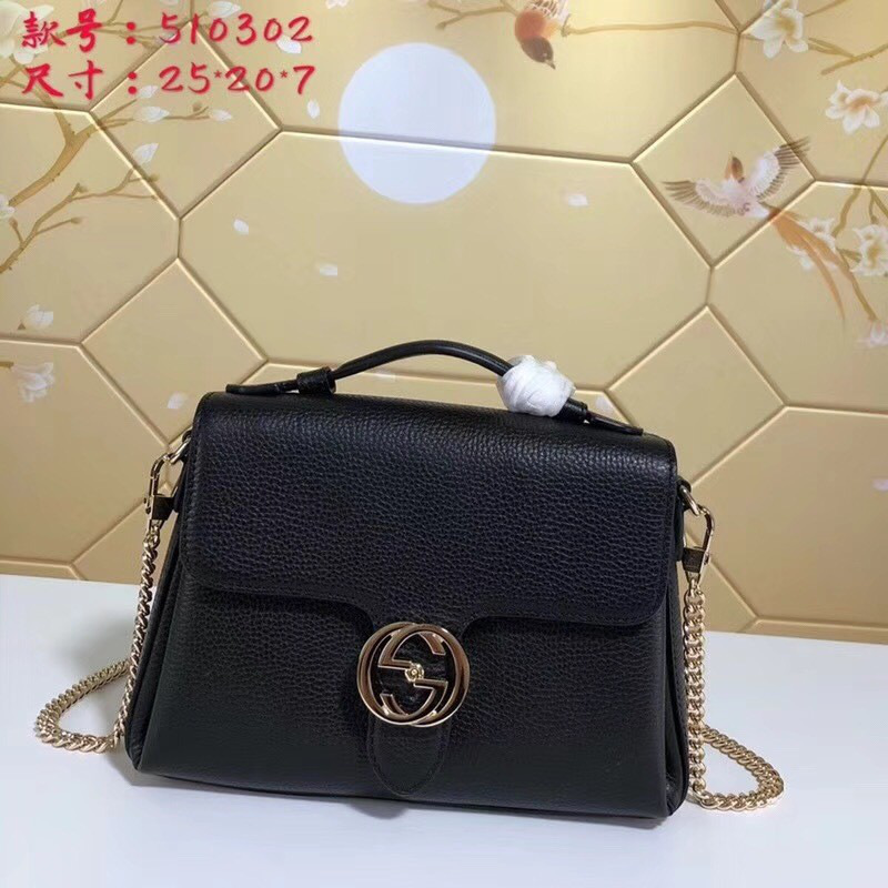 Gvc*1 gg flap shoulder bag on chain black cohotbag 5103032