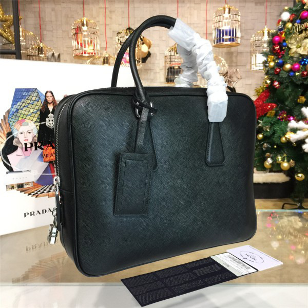 Pra*a leather briefcase 4214 37cm x 9.5cm x 28.5cm