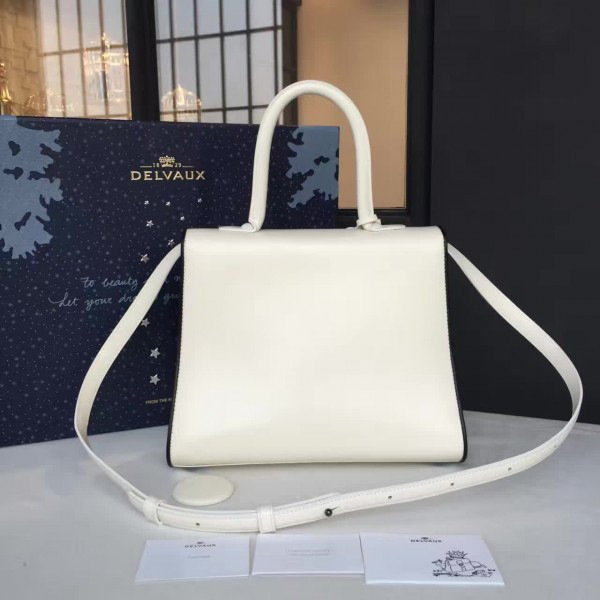 Delvaux mini brillant satchel smooth leather white 1469 20cm x 10cm x 16cm