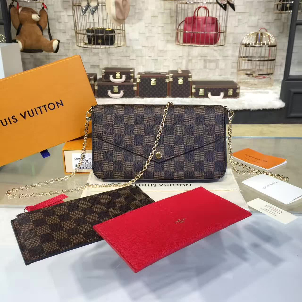 l0vis Vvtt0n pochette cohotbag  felicie damier ebene 3263