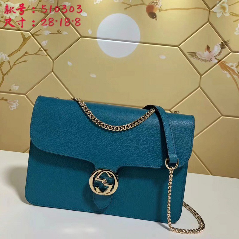 Gvc*1 gg flap shoulder bag on chain sapphire blue cohotbag 510303