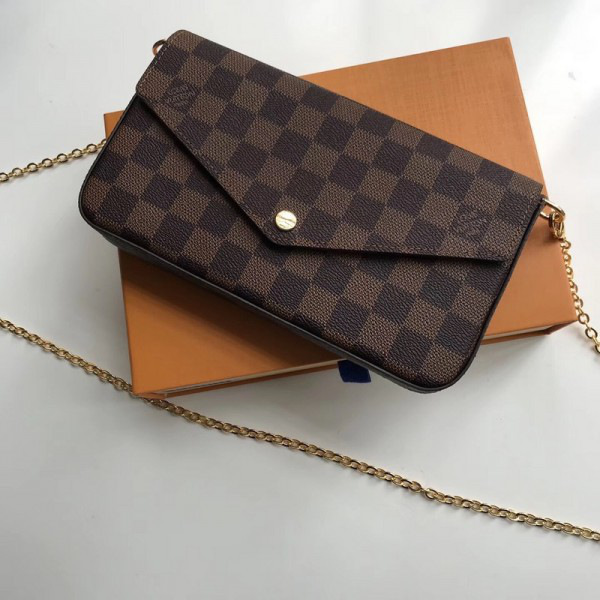 l0vis Vvtt0n pochette cohotbag felicie damier ebène canvas n63032