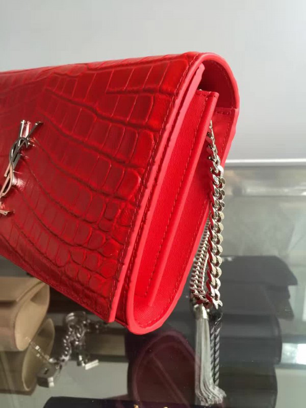 Y51 monogram kate crocodile embossed shiny leather 5024 22.5cm x 14cm x 4cm