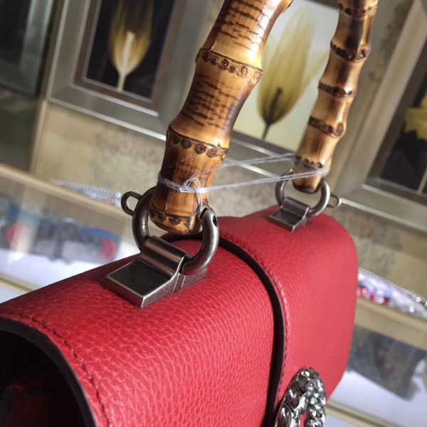 Gvc*1 dionysus medium top handle bag red leather 27cm
