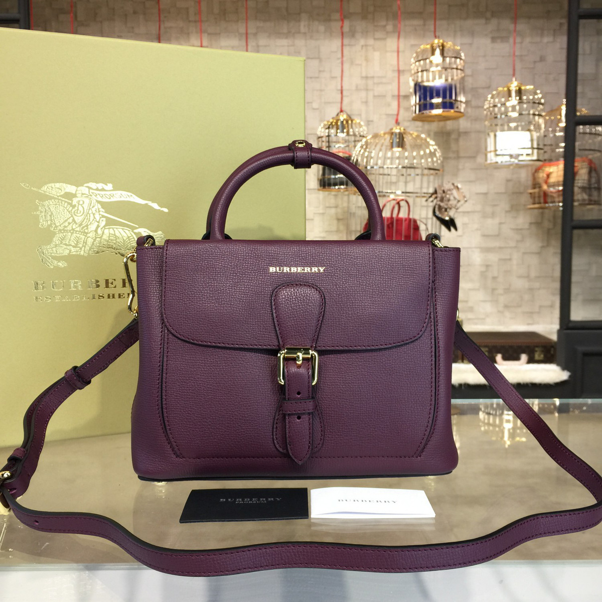 Bv*b*rry darkpurple shoulder bag 29.5cm x 14cm x 20.5cm