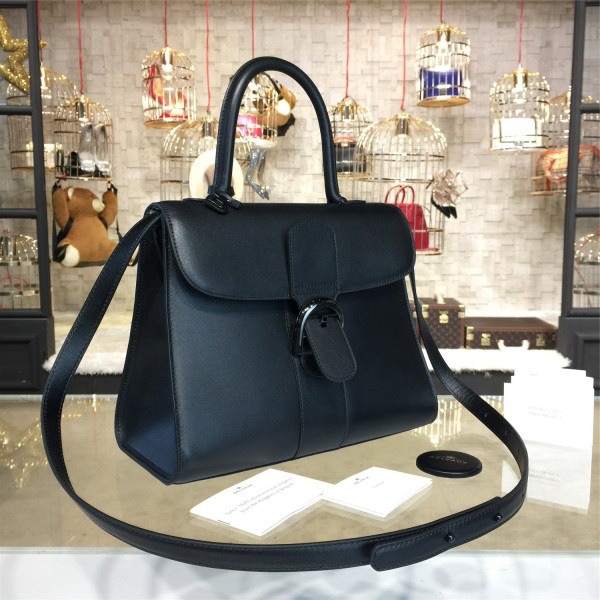 Delvaux mm brillant satchel black 1524 28cm x 14cm x 22.5cm
