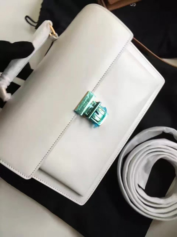 Y51 black leather medium high school satchel bag 5112 22cm x 16cm x 8cm