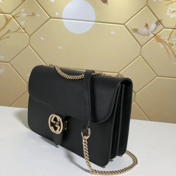 Gvc*1 gg flap shoulder bag on chain black cohotbag 510303