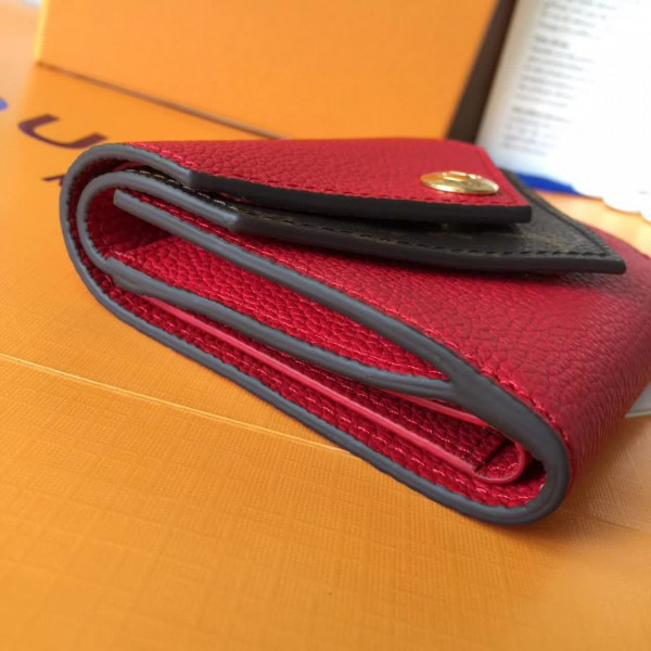l0vis Vvtt0n double v cohotbag compact wallet cherry red