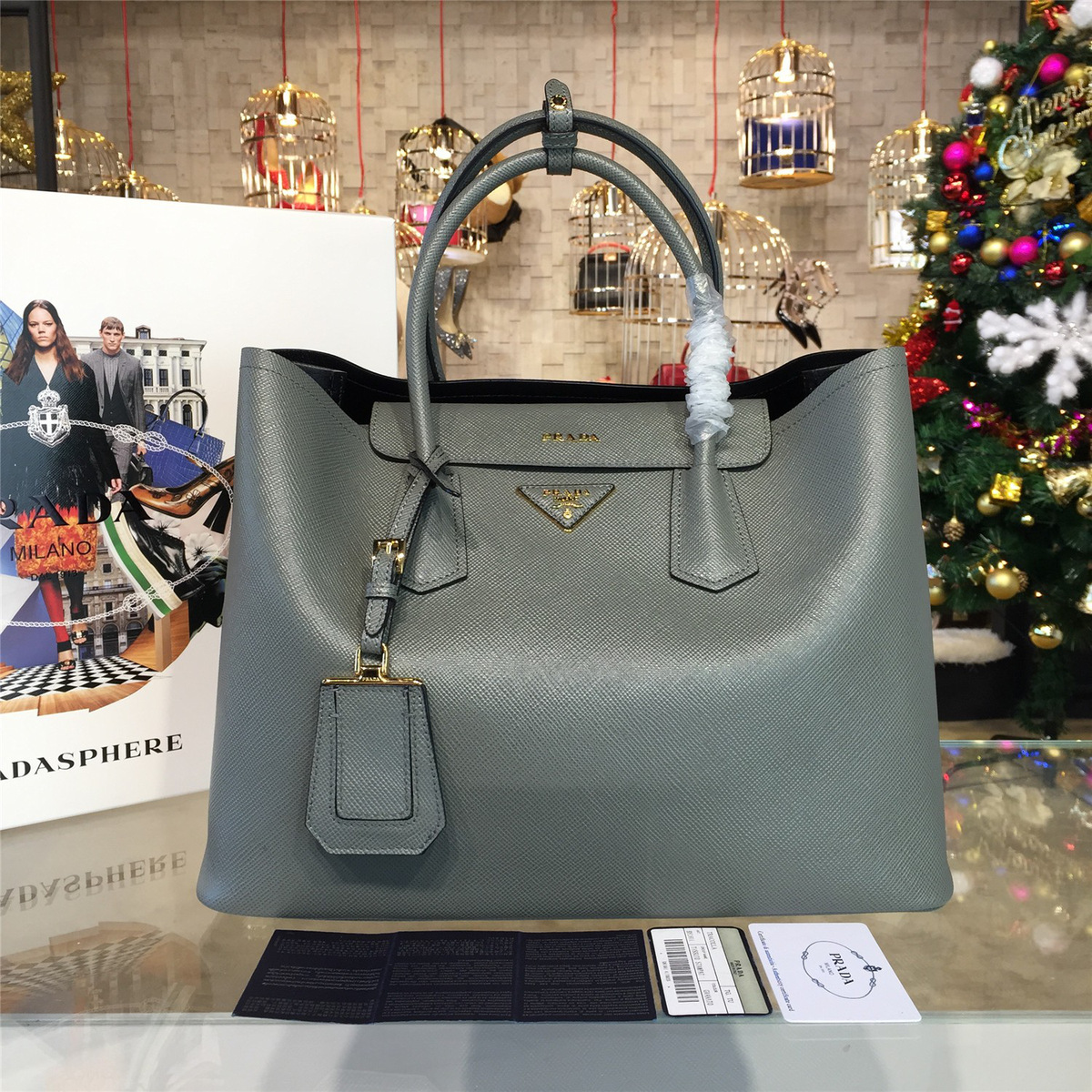 Pra*a double bag 4138 35cm x 17.5cm x 26cm