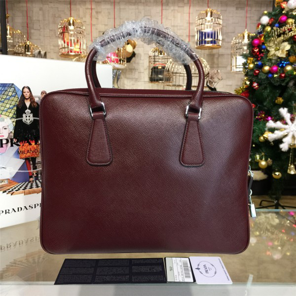 Pra*a leather briefcase 4219 37cm x 9.5m x 28.5cm