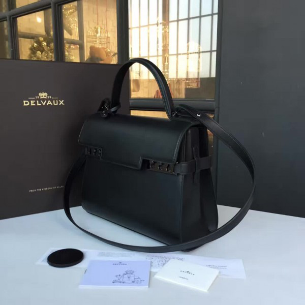Delvaux calfskin mm tempete satchel 27cm x11cm x 21cm