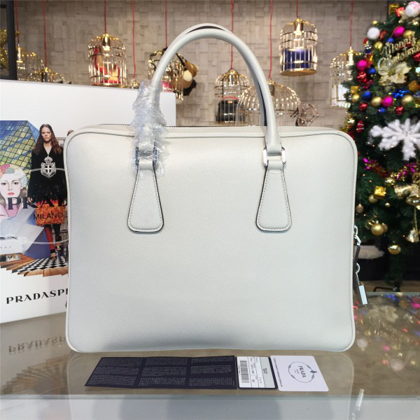 Pra*a leather briefcase 4221  37cm x 5.5cm x 29cm