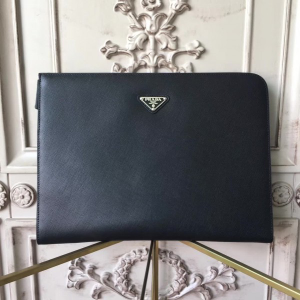 Pra*a leather clutch bag 4277 33cm x 2.5cm x 24cm