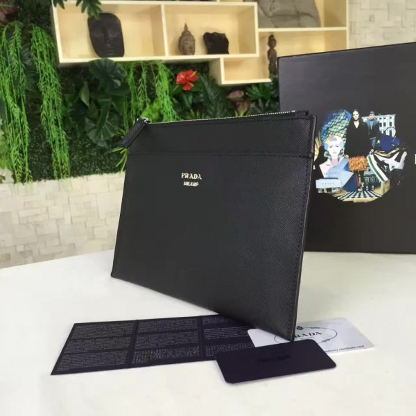 Pra*a leather clutch bag 4261