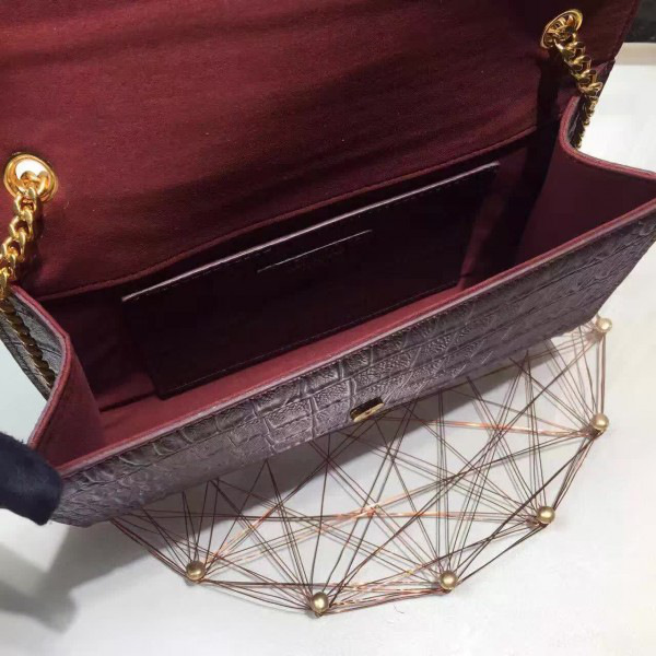 Y51 monogram kate in embossed crocodile shiny leather cohotbag 4968