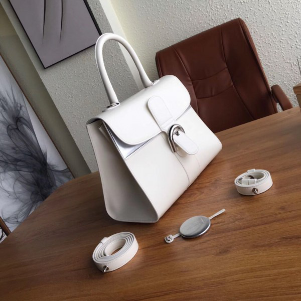 Delvaux mm brillant satchel white 1530 28cm x 14cm x 22cm