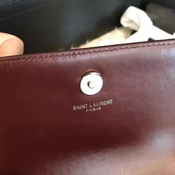 Y51 sunset chain wallet in crocodile embossed shiny leather 4841 17cm x 13cm x 7cm