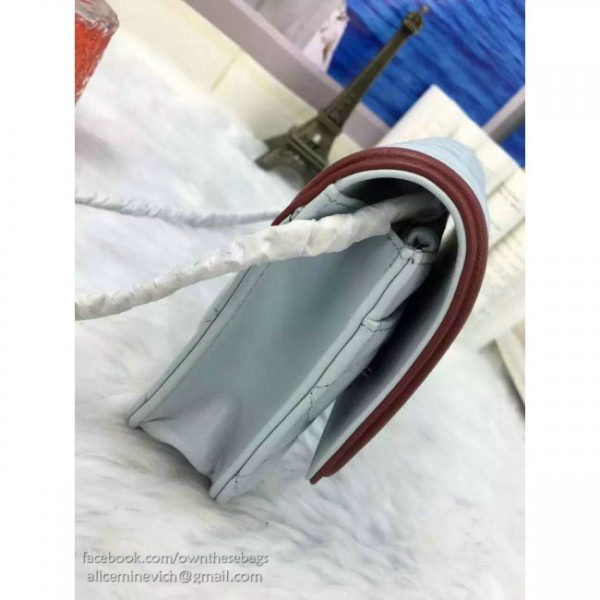 Ch**el lambskin mini chain wallet light blue a81023 vs07210 19.5 x 12 x 3.5 cm