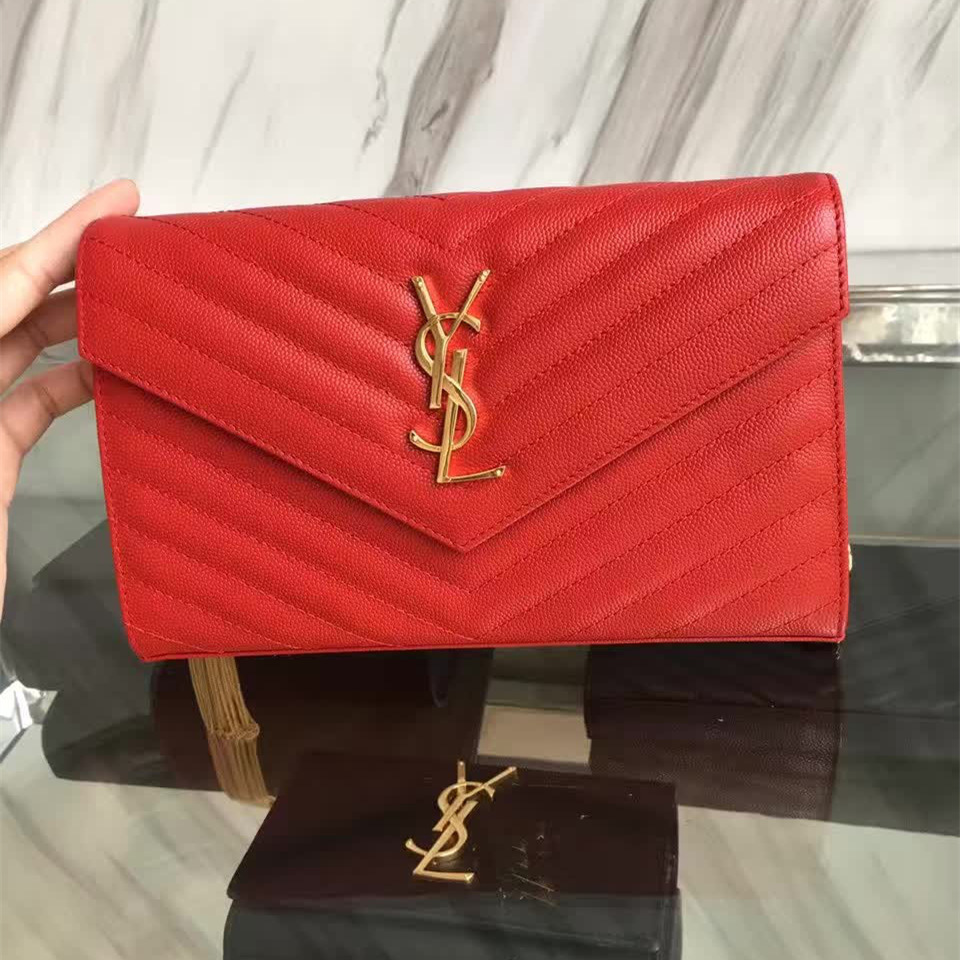 Y51 gold monogram college red 5081 22cm x 5.5cm x 13.5cm