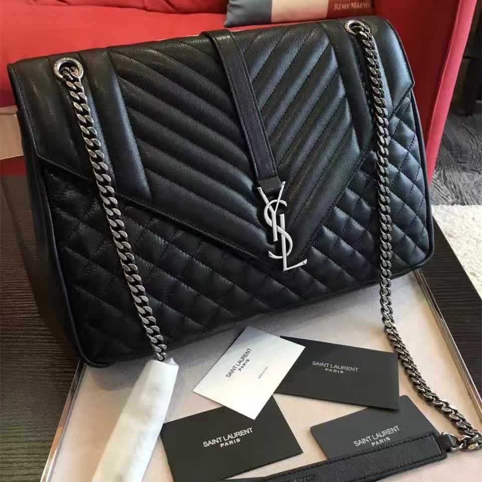 Y51 envelop satchel large black 5118 31cm x 21.5cm x 8cm