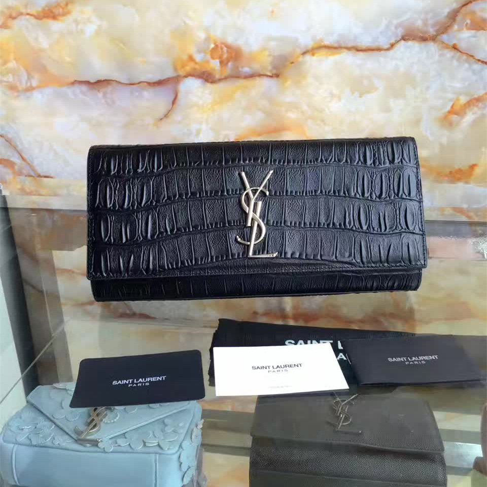 Y51 monogram kate clutch in embossed crocodile shiny leather cohotbag 4963