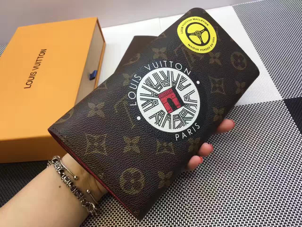 Lv envelope wallet m62147 red_19.0x10.0x2.0cm