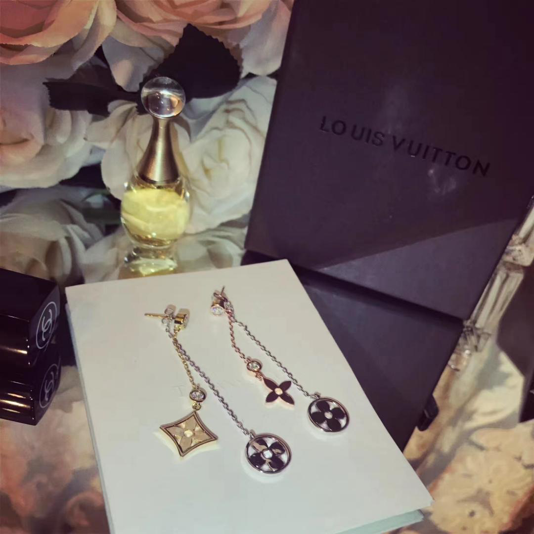 LV tassel stud earrings