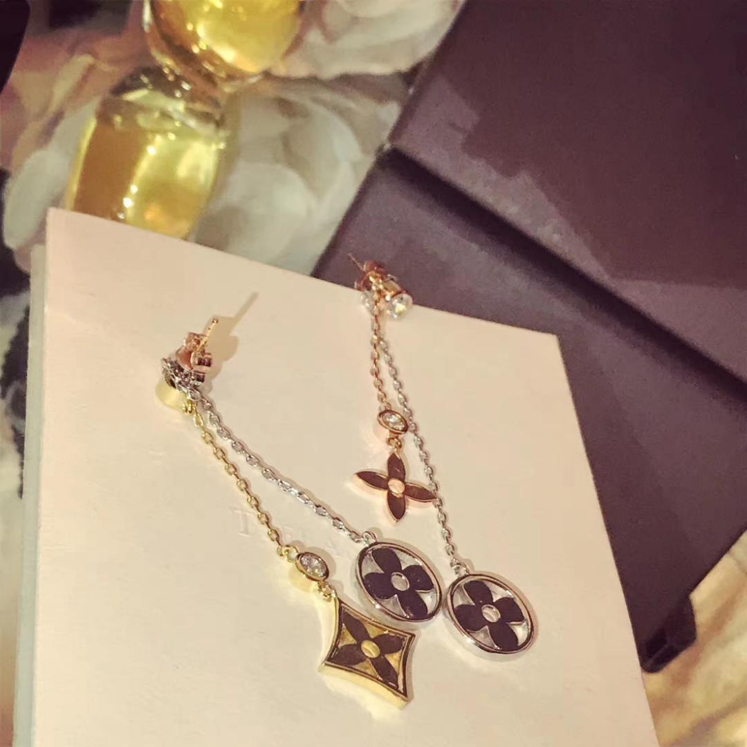 LV tassel stud earrings