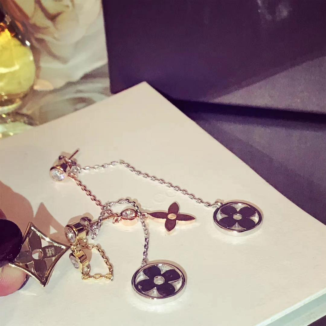 LV tassel stud earrings