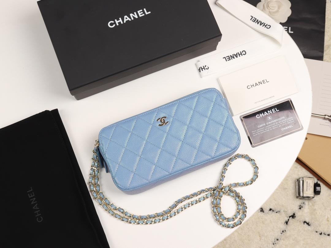 Ch**el 2019 new chain bag blue