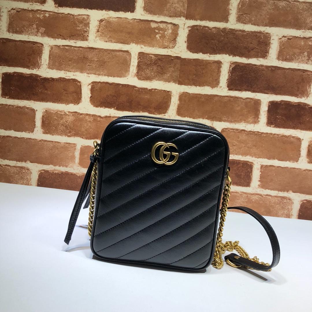 Gvc*1 shoulder bag chain bag black 16 x 18.5 x 7 cm