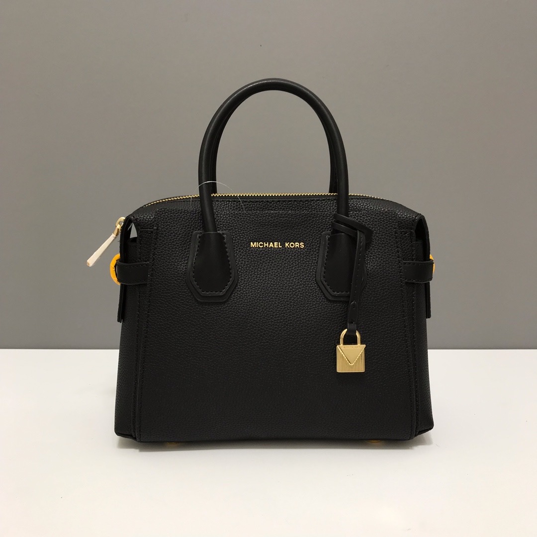 Mercer Medium Pebbled Leather Belted Satchel 27 x 20 x 11cm