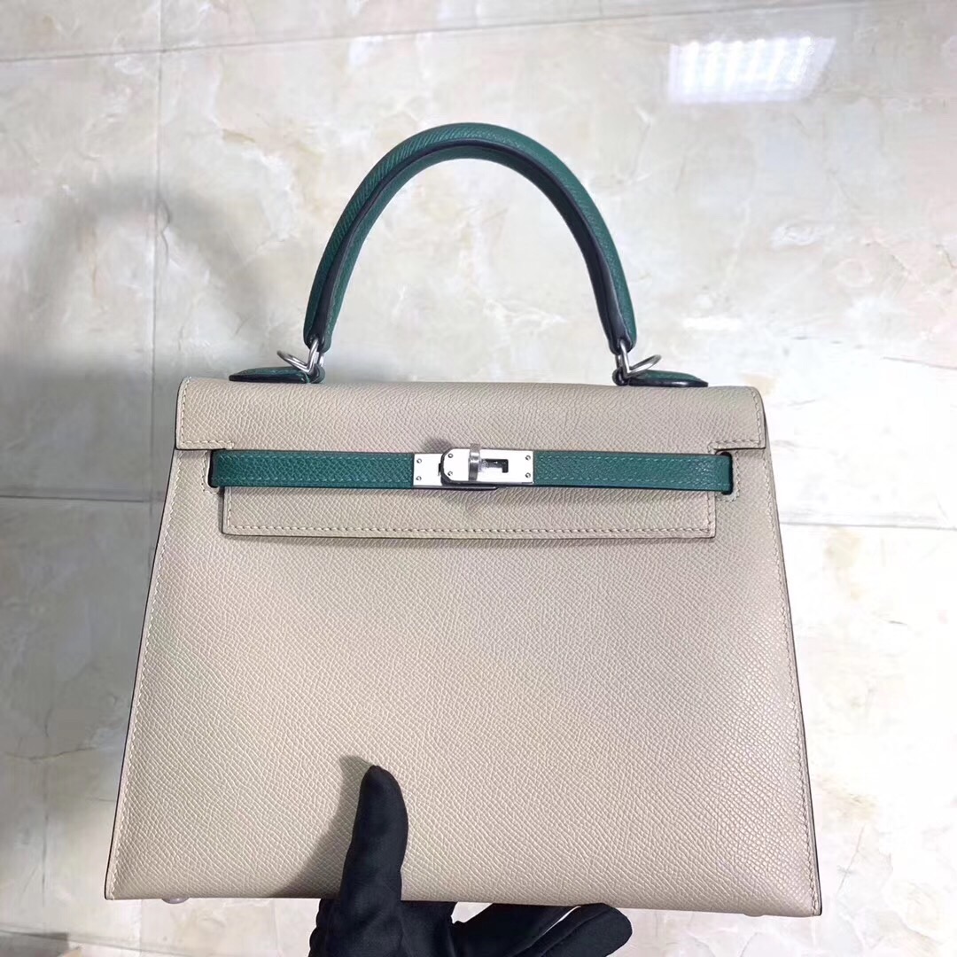 H**me5 kelly epsom leather malachite green 25cm