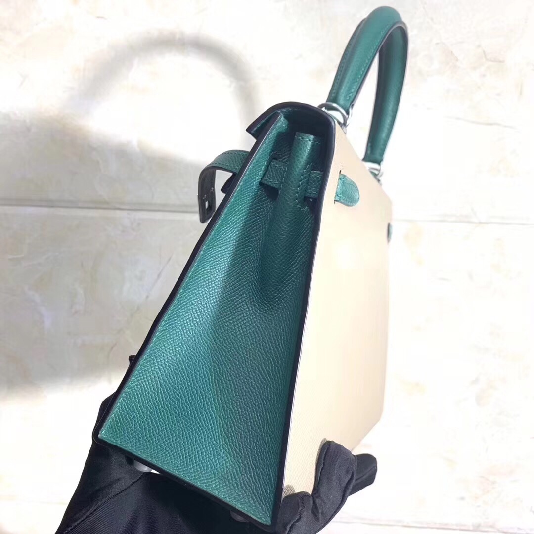 H**me5 kelly epsom leather malachite green 25cm