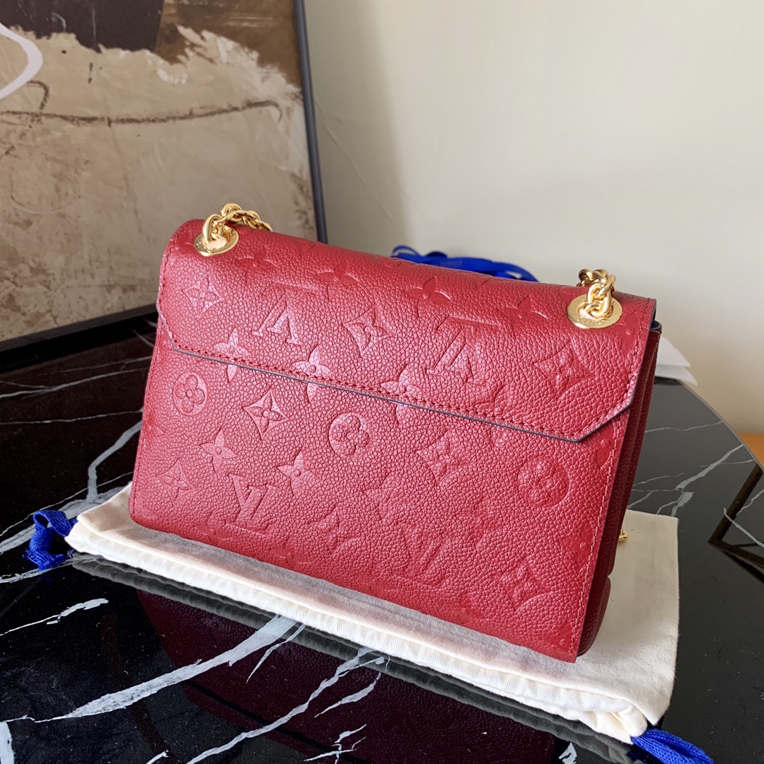 l0vis Vvtt0n vavin bb monogram empreinte leather scarlet m44554 21 x 15 x 8 cm