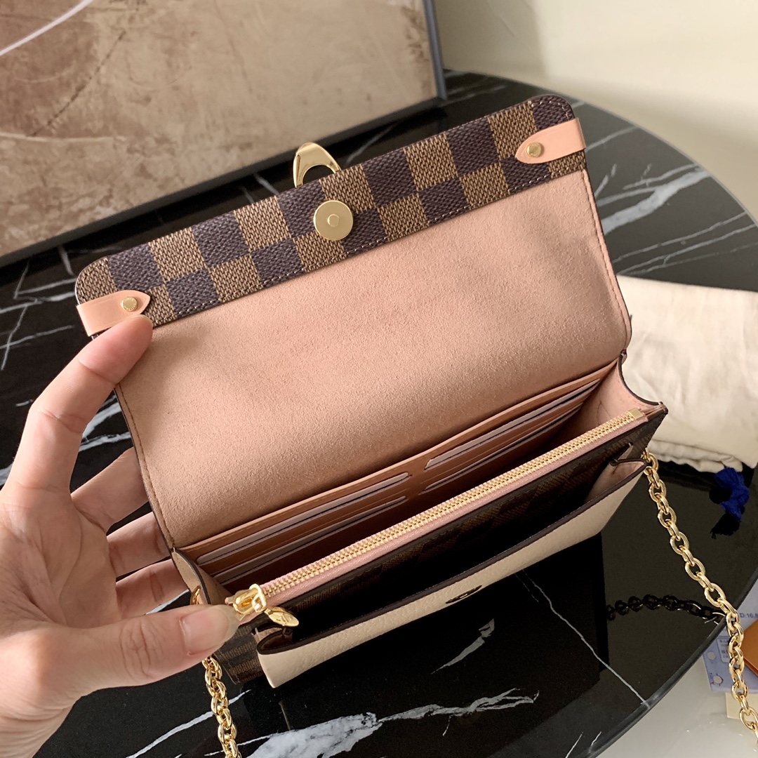 l0vis Vvtt0n vavin chain wallet cream n60237 19.0 x 12.5 x 4.0 cm