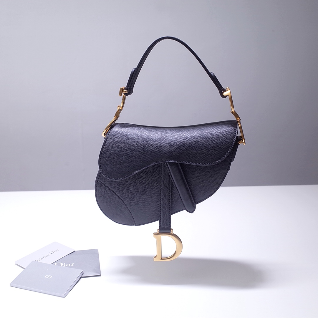 D10r mini saddle bag black grained calfskin  jessi m0447cbaa 21 x 18 x 5 cm