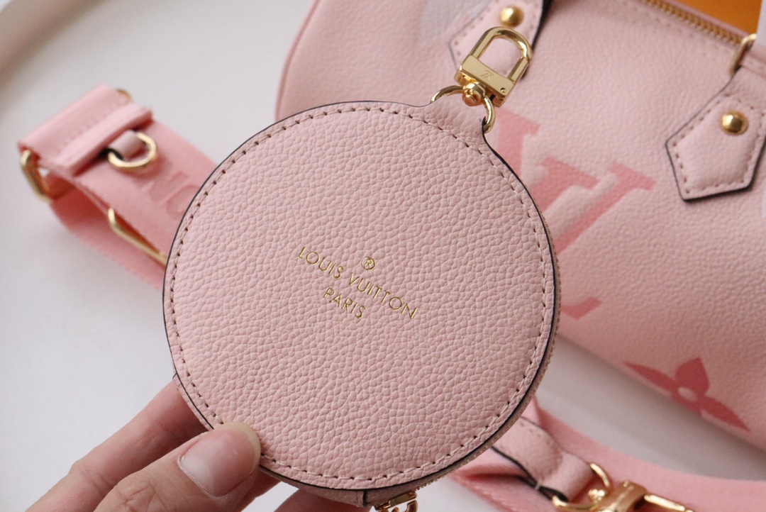 l0vis Vvtt0n papillon bb monogram empreinte leather in rosebud m45707 20 x 10 x 10 cm