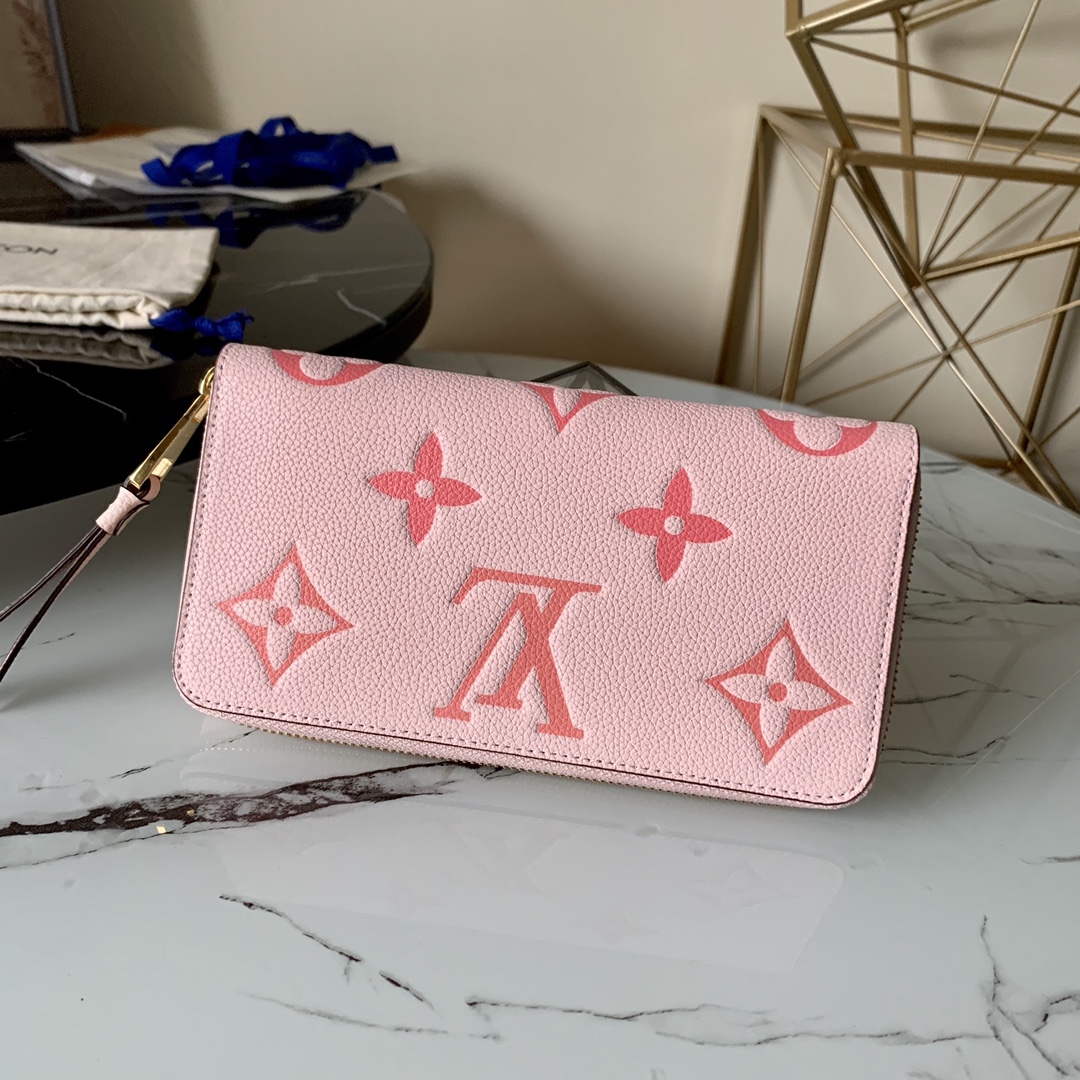l0vis Vvtt0n by the pool zippy wallet monogram empreinte in rose m80403 19.5 x 10.5 x 2.5 cm
