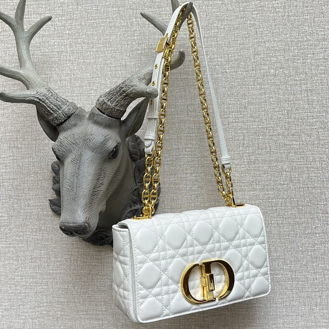 d10r small caro bag ivory S*pple cannage calfskin m9241uwhc 20 × 12 × 7 cm