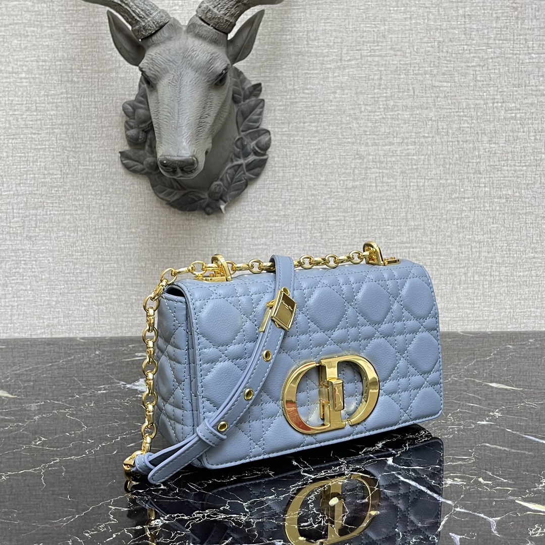 d10r small caro bag cloud blue S*pple cannage calfskin m9241uwhc 20 × 12 × 7 cm