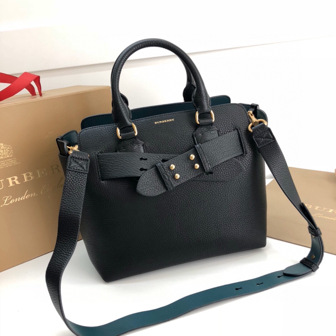 Bv*b*rry the medium leather belt bag black 28 x 15.5 x 23 cm