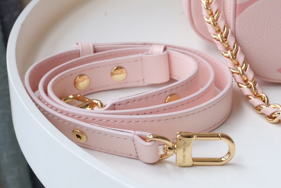 l0vis Vvtt0n multi pochette accessoires monogram empreinte leather pink m80448 24 x 13.5 x 4 cm